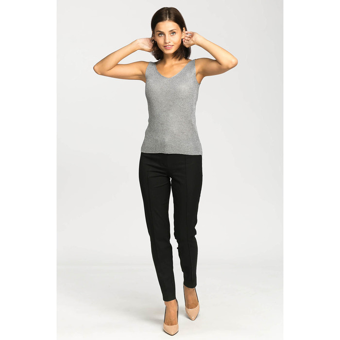 Топ женский, с люрексом, р.42-44, цв.серебряный