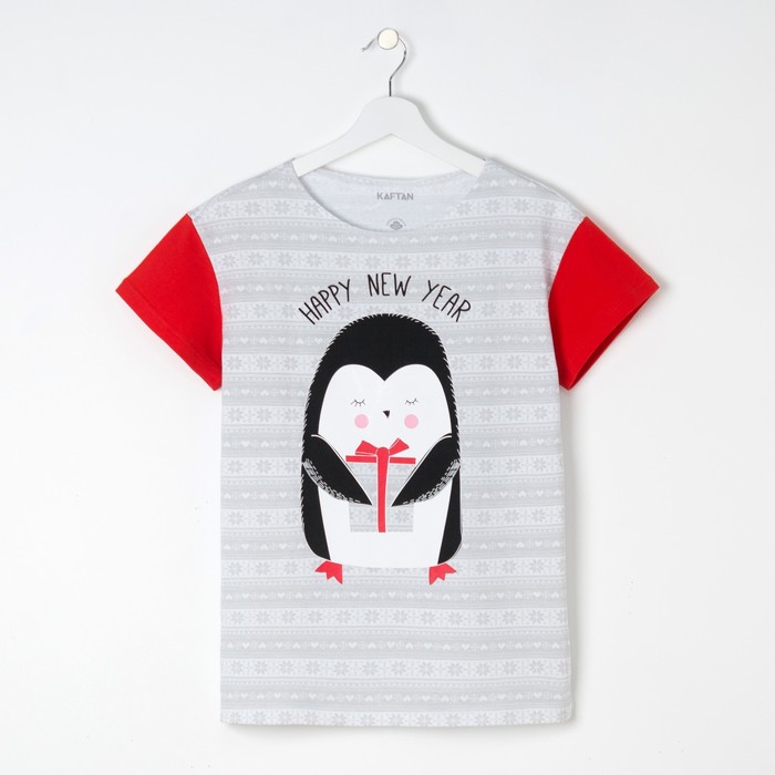 Футболка женская KAFTAN "Скандинавия" сер., р-р 44-46, 100% хл