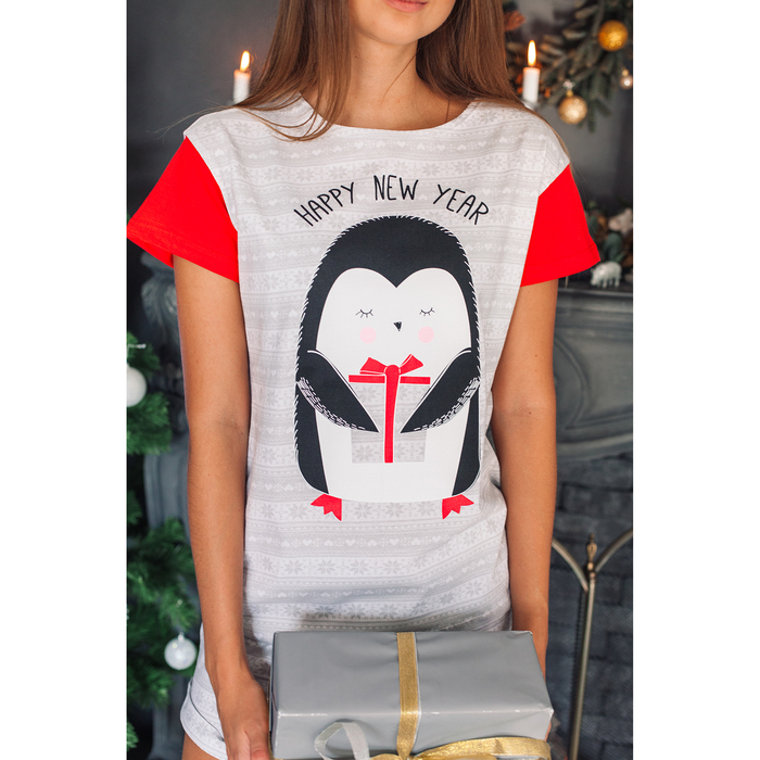 Футболка женская KAFTAN "Скандинавия" сер., р-р 44-46, 100% хл