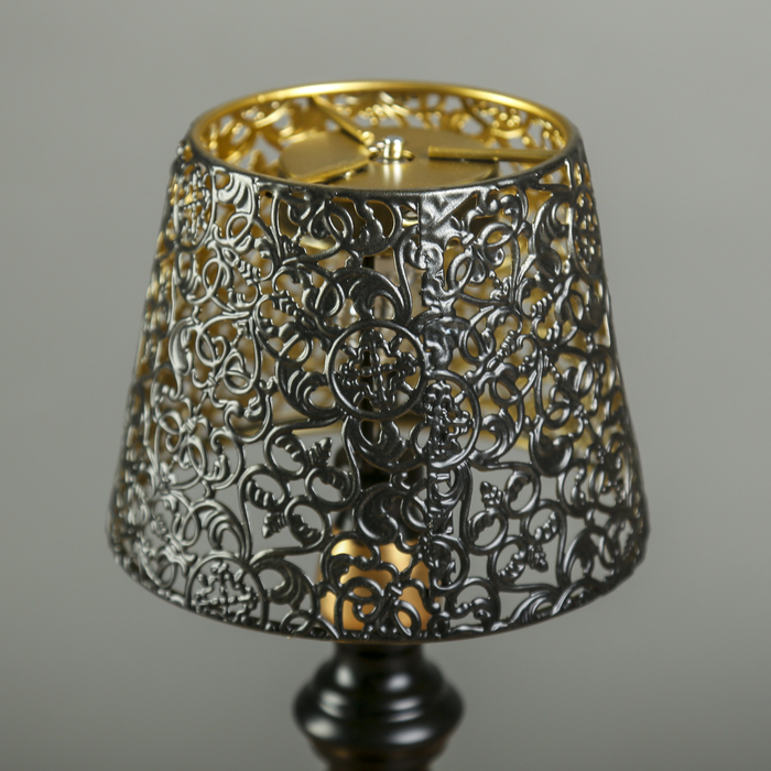 Светильник декоративный "Сказки Шахерезады" чёрный с золотом от батареек 28х13х13 см