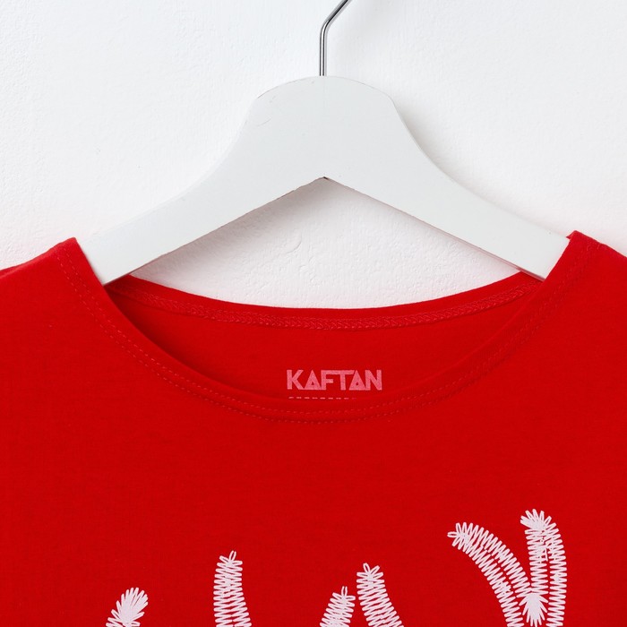 Футболка женская KAFTAN "Snow" красн., р-р 44-46, 100% хл