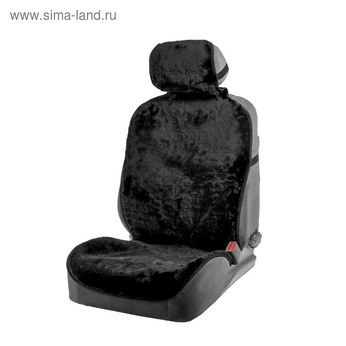 фото Накидка на сиденье, натуральная шерсть, 145 х 55 см, черная