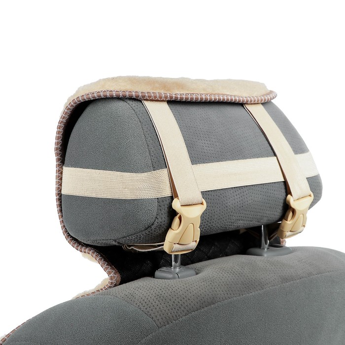 Накидка на сиденье, натуральная шерсть,145 х 55 см, бежевая