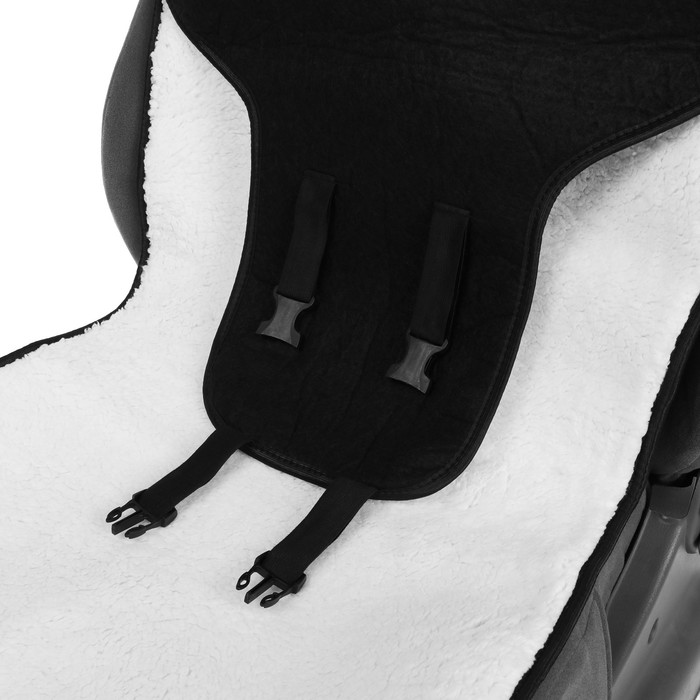 Накидка на сиденье, натуральная шерсть,145 х 55 см, белая