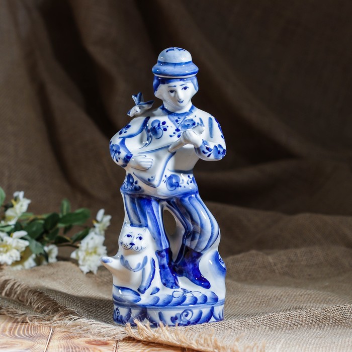 Штоф "Скоморох", 0,8 л, гжель, фарфор