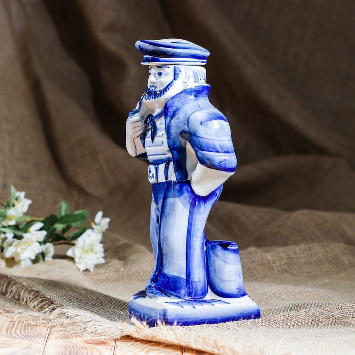 Штоф "Боцман", 0,75 л, гжель, фарфор