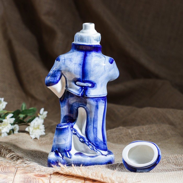 Штоф "Боцман", 0,75 л, гжель, фарфор