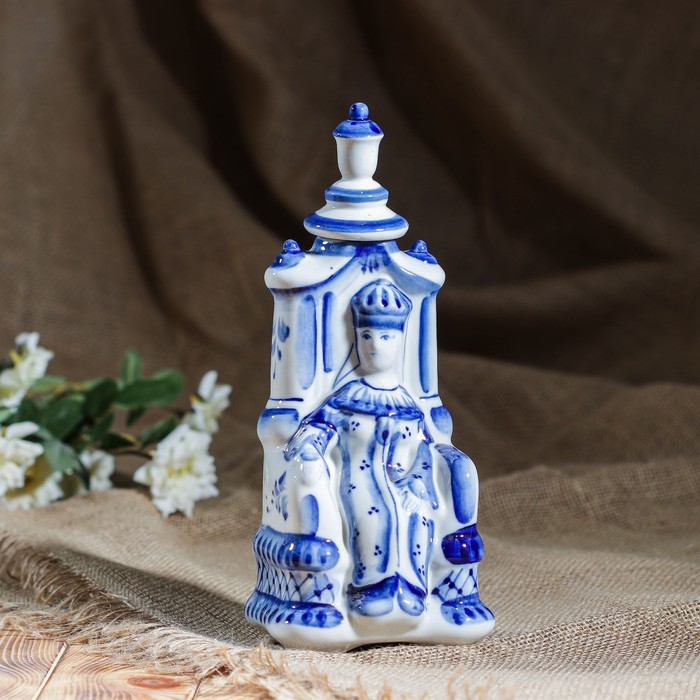 Штоф "Царица", 0,7 л, гжель, фарфор