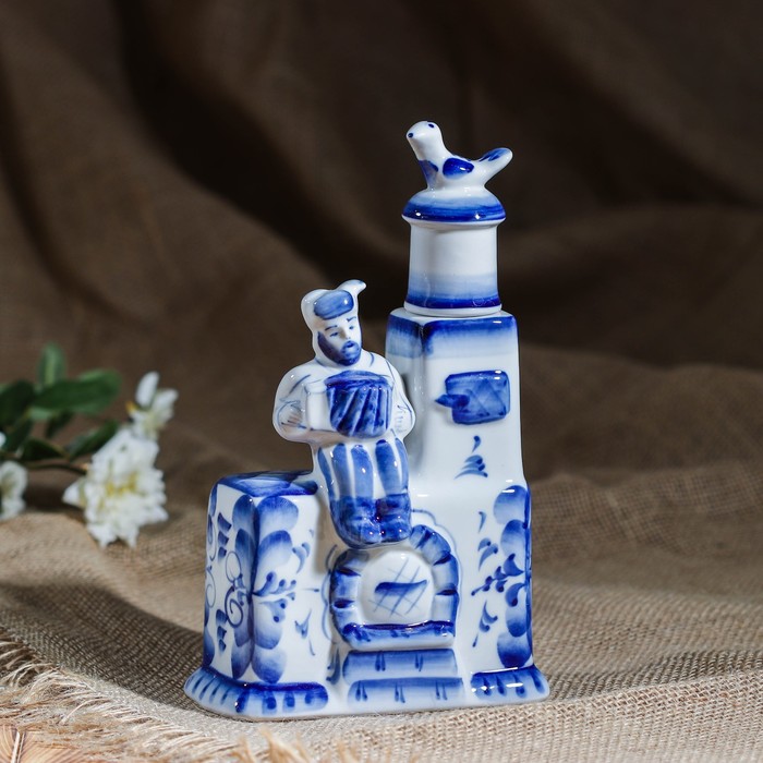 Штоф "Печка", 0,5, гжель, фарфор