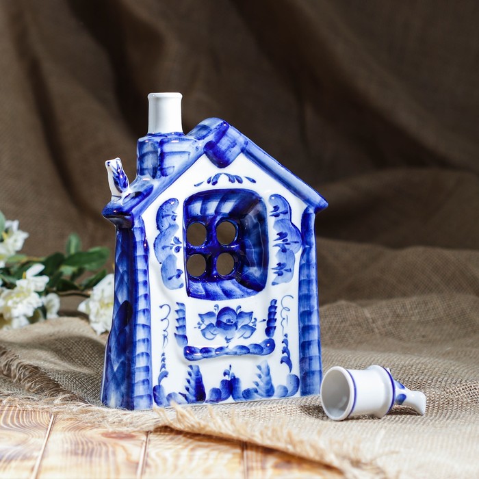 Штоф "Бражники", 0,8, гжель, фарфор