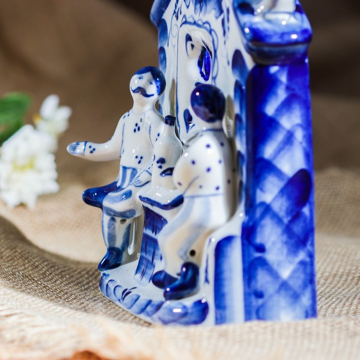 Штоф "Бражники", 0,8, гжель, фарфор