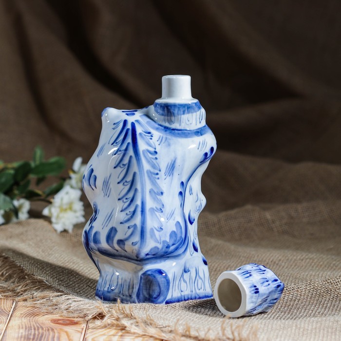 Штоф "Медведь", 0,5, гжель, фарфор