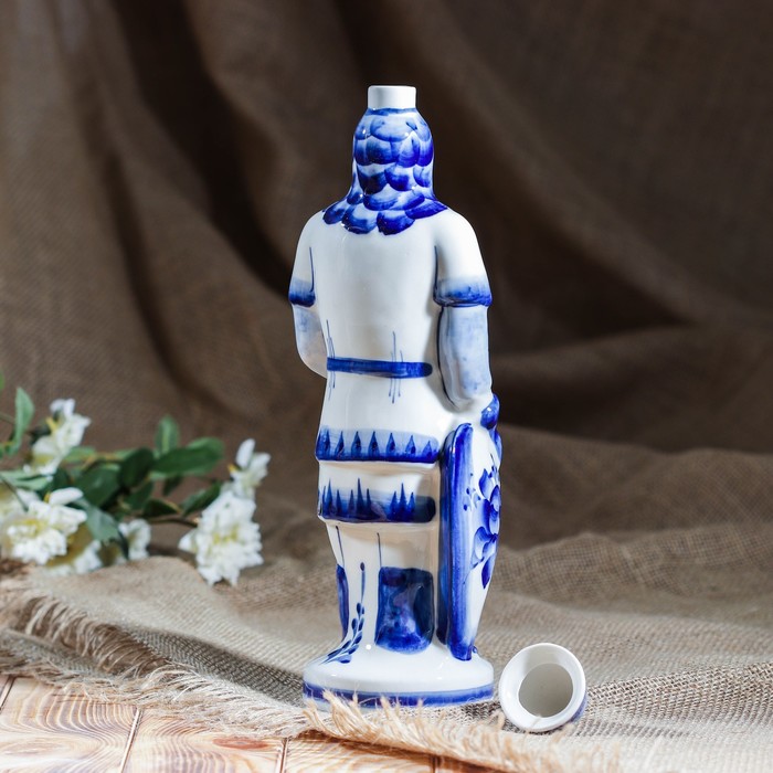 Штоф "Воин", 0,5, гжель, фарфор