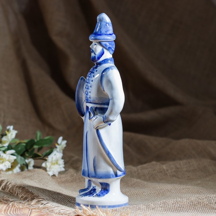 Штоф "Стрелец", 0,7 л, гжель, фарфор, 2с