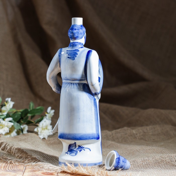 Штоф "Стрелец", 0,7 л, гжель, фарфор, 2с