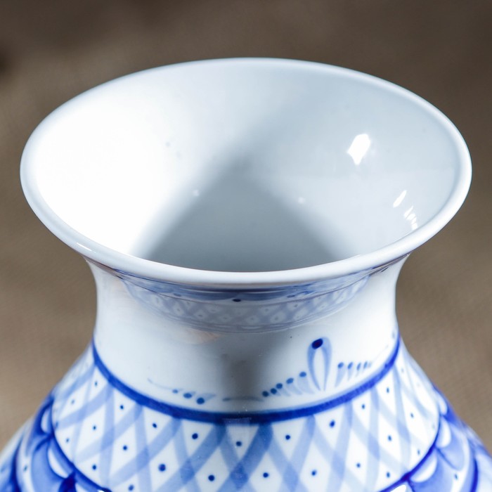 Ваза "Роза", гжель, фарфор, авторская