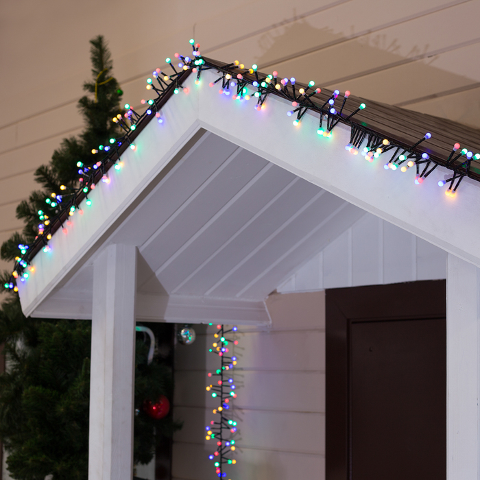 НИТЬ уличная, УМС, Мишура шарики Д:4 м. Н.Т. LED-400-31V 8 режимов, МУЛЬТИ