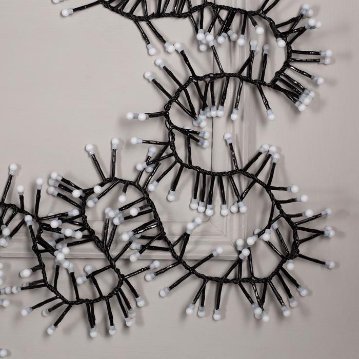 НИТЬ уличная, УМС, Мишура шарики Д:4 м. Н.Т. LED-400-31V 8 режимов, СИНИЙ