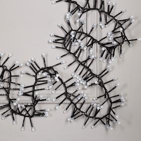 

Гирлянда "Нить" уличная, УМС, мишура шарики 4 м LED-400-31V 8 режимов, нить тёмная, свечение фиолетовое