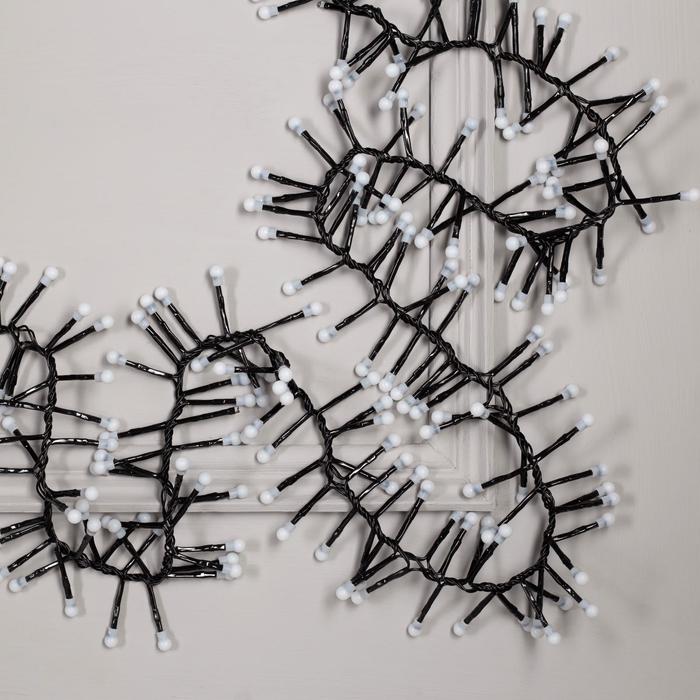 НИТЬ уличная, УМС, Мишура шарики Д:4 м. Н.Т. LED-400-31V 8 режимов, ФИОЛЕТ