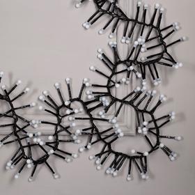 

Гирлянда "Нить" уличная, УМС, мишура шарики 4 м LED-400-31V 8 режимов, нить тёмная, свечение жёлтое