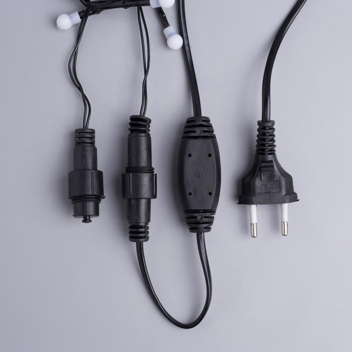 НИТЬ уличная, УМС, Мишура шарики Д:4 м. Н.Т. LED-400-31V 8 режимов, ЖЕЛТЫЙ