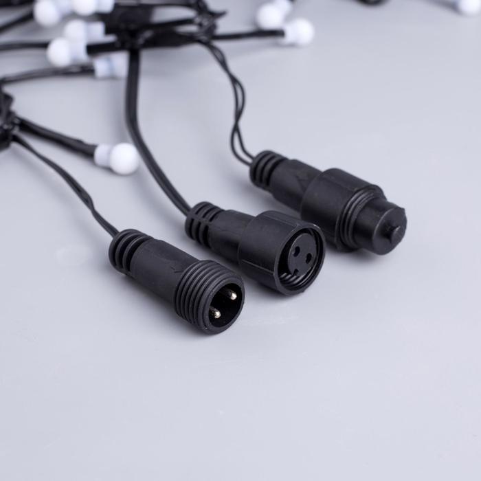 НИТЬ уличная, УМС, Мишура шарики Д:4 м. Н.Т. LED-400-31V 8 режимов, ЖЕЛТЫЙ