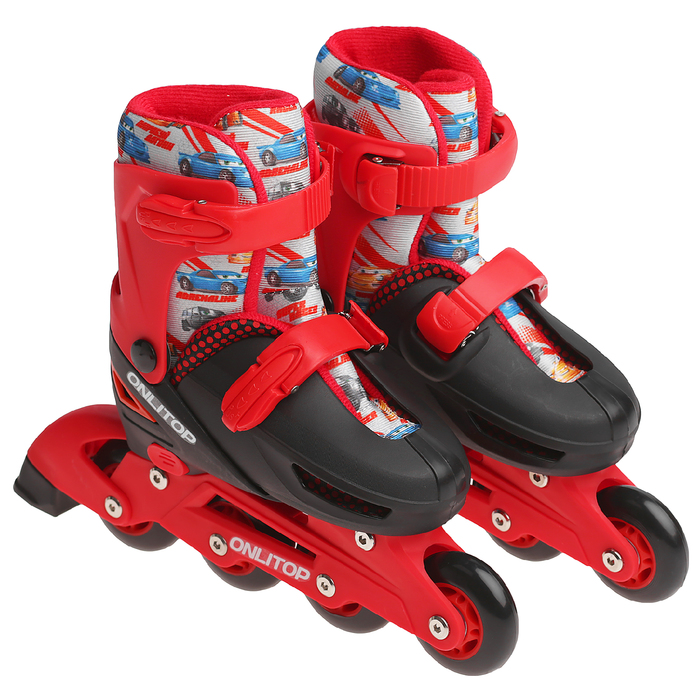 Коньки ледовые для фитнеса 223F с роликовой платформой, PVC колеса, размер 31-34