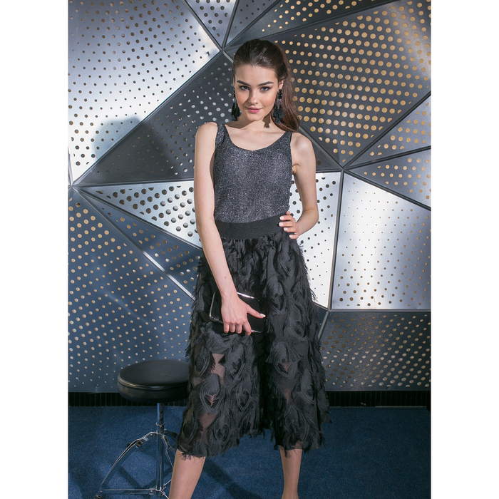 Юбка павлиний глаз, р.42-44, цв.чёрный