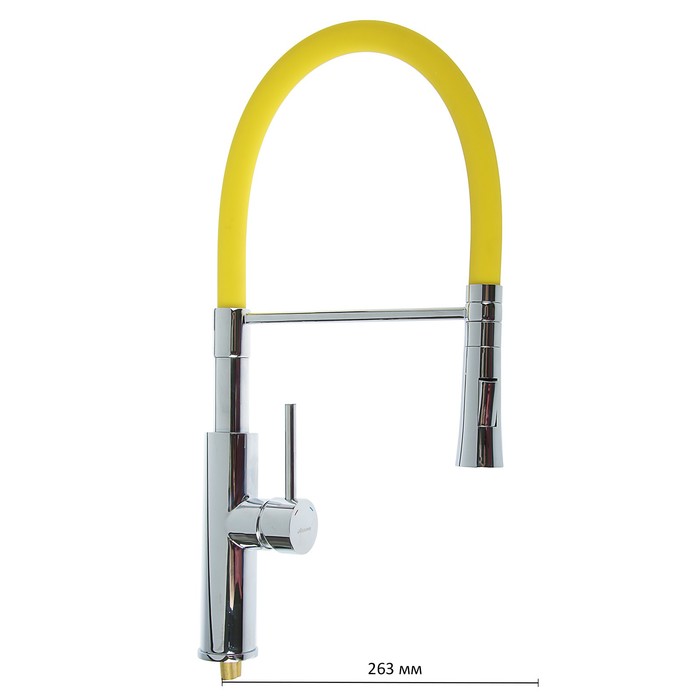 Cмеситель для кухни Accoona A4890H-1, однорычажный, латунь, желтый/хром