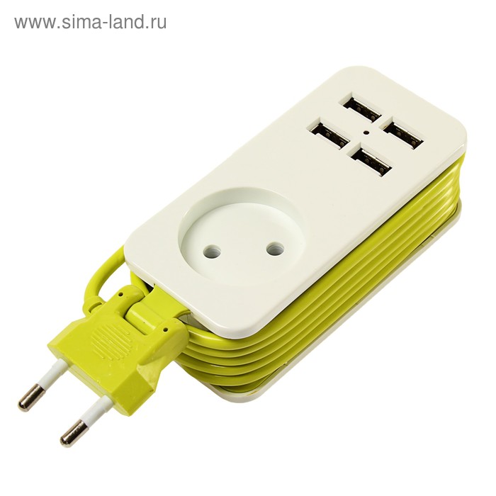 

Удлинитель Uniel, 1 розетка, 1.5 м, без з/к, 4 USB (2.1 A)