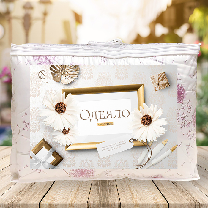 Одеяло Elegance Line 200×215 искусственный лебяжий пух, пэ 350 гр/м2, пэ 100%