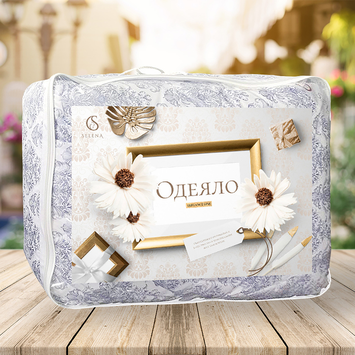 Одеяло Elegance Line 172×205 искусственный лебяжий пух, пэ 350 гр/м2, пэ 100%