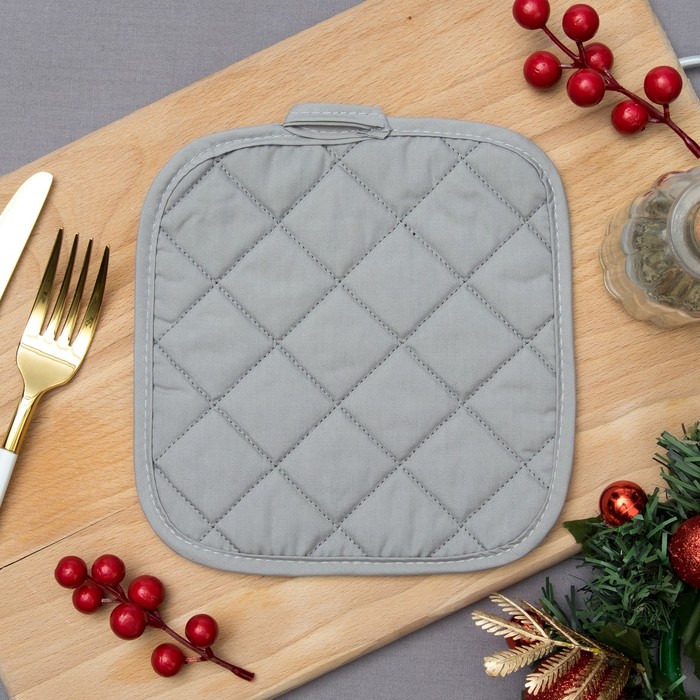 Прихватка "Доляна" Олень в золотом 17х17см,35% х/л,65% п/э,ватин 250г/м2