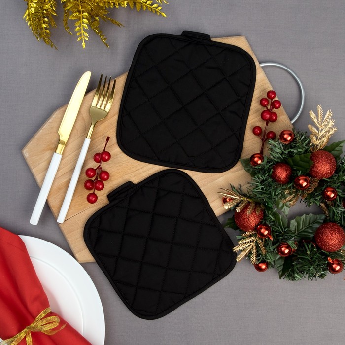 Кух. набор "Любви и счастья" прихватки 17*17см-2шт,35% хл,65%п/э,ватин 250г/м2