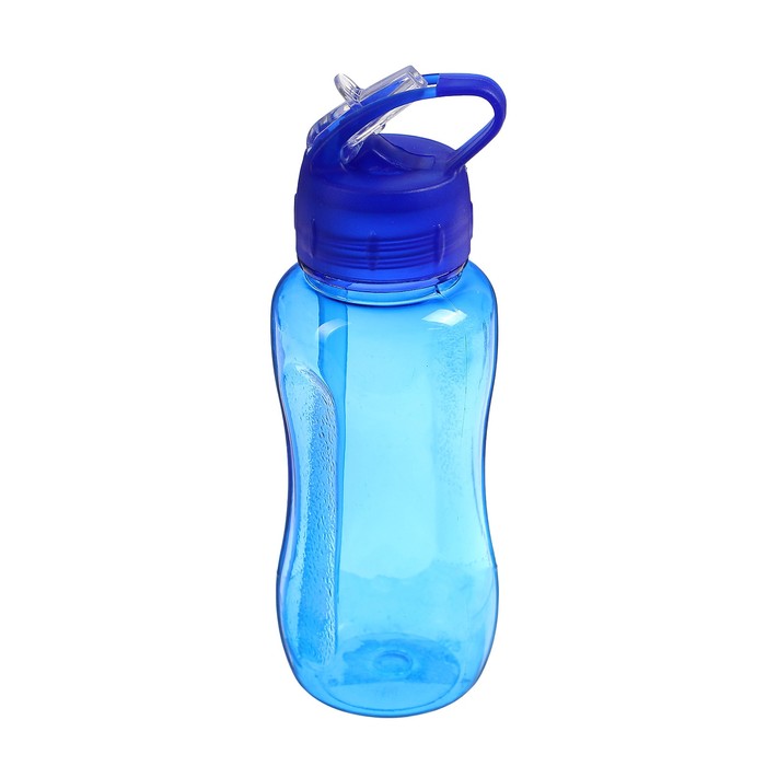 Фляжка-бутылка для воды 600 мл, велосипедная, фигурная овальная, микс, 8х25 см