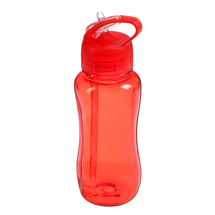 Фляжка-бутылка для воды 600 мл, велосипедная, фигурная овальная, микс, 8х25 см