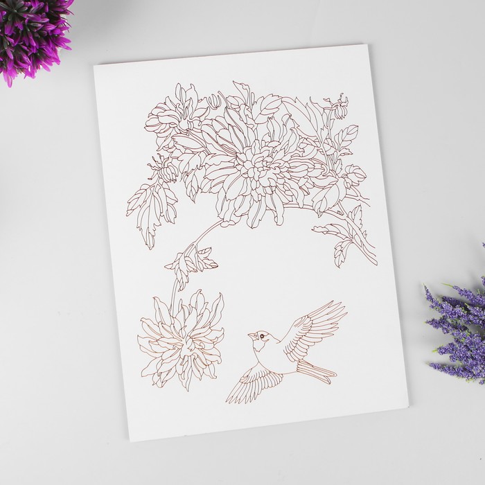 Набор для творчества "Филигранный рисунок - птица с цветами"