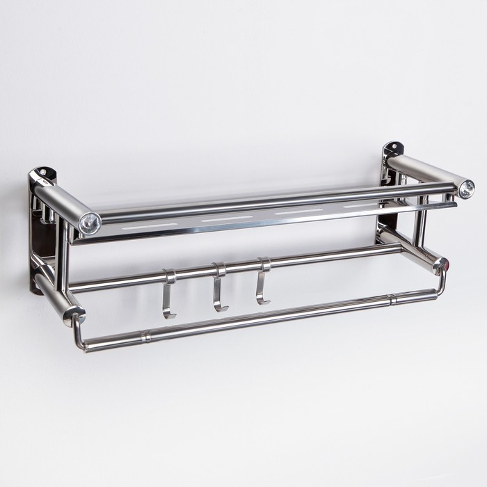 Полка с держателем полотенец 50х15х15,5 см