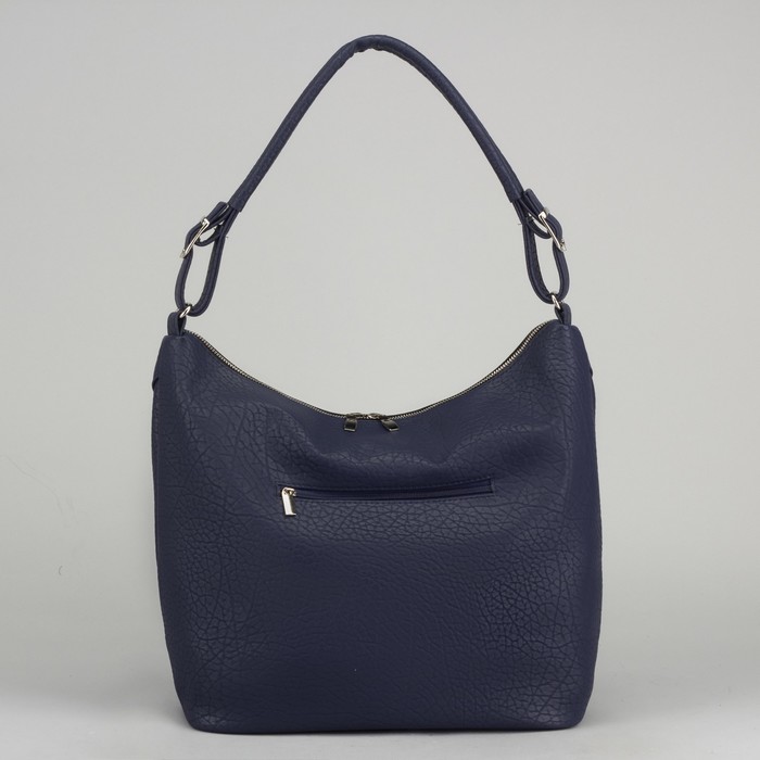 Сумка женская, отдел на молнии, 2 наружных кармана, цвет синий