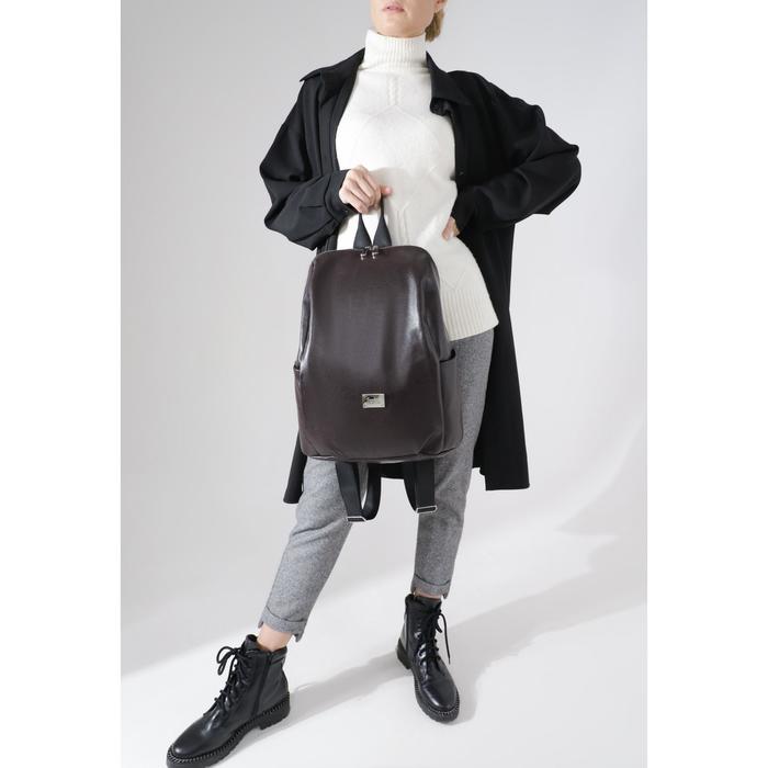 Сумка-рюкзак, отдел на молнии, 3 наружных кармана, цвет зелёный