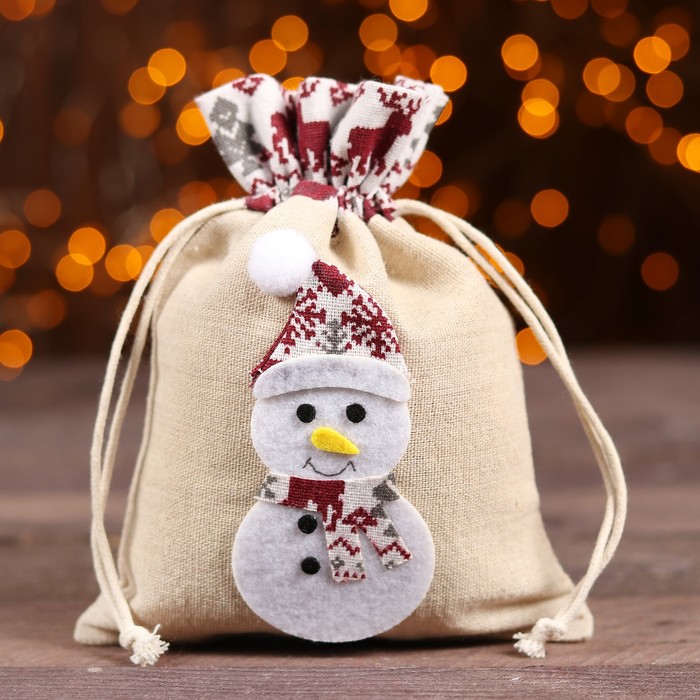 Мешочек для подарков "Весёлая компания" на завязках, виды МИКС