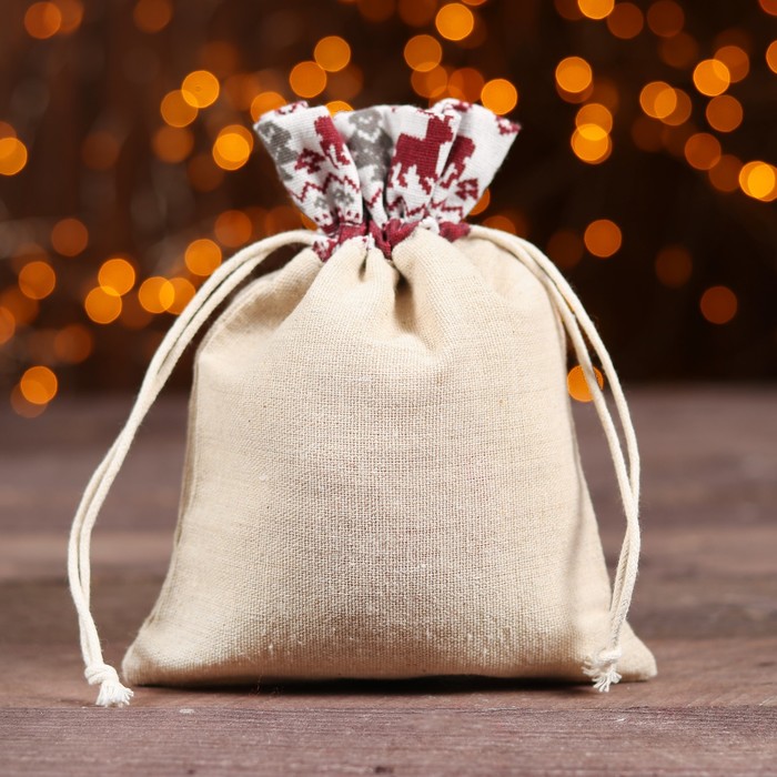 Мешочек для подарков "Весёлая компания" на завязках, виды МИКС