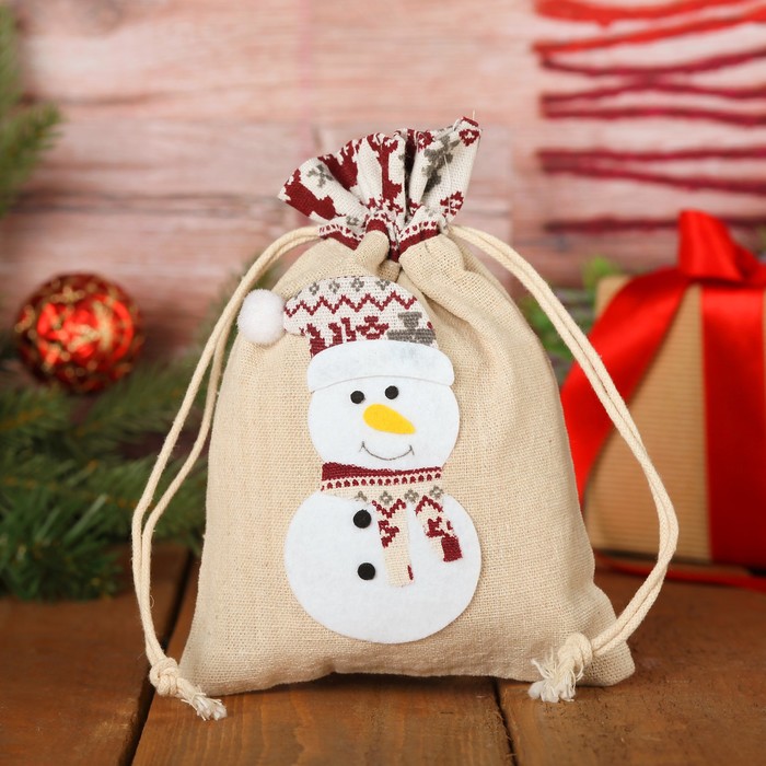 Мешочек для подарков "Весёлая компания" на завязках, виды МИКС