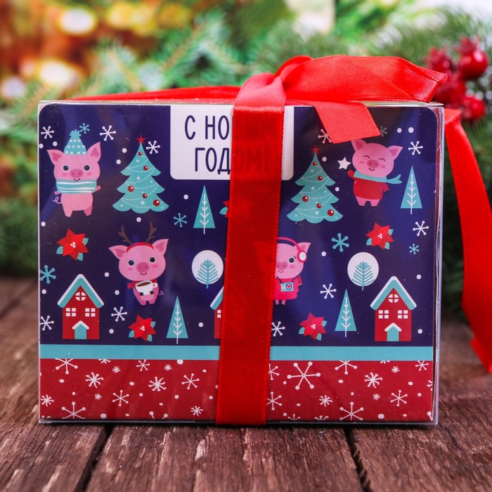 Набор кружка 350 мл, подставка "Приношу счастье"