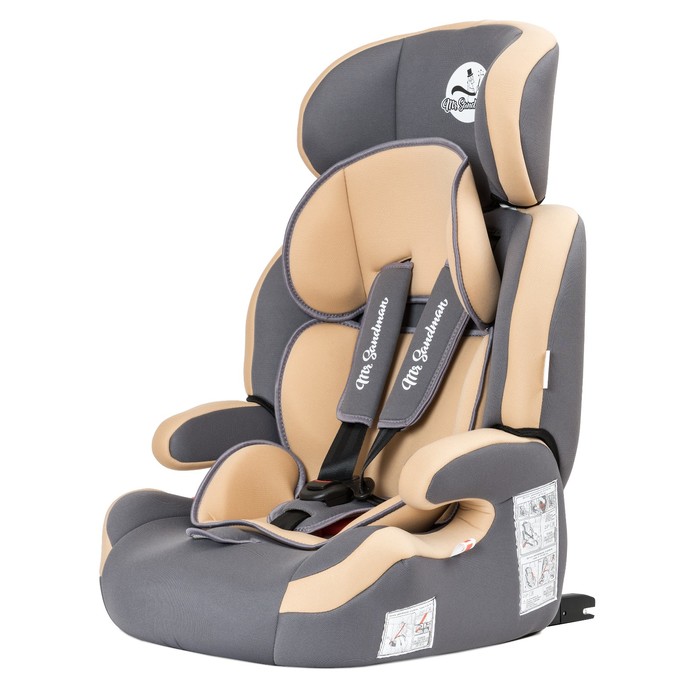 Автокресло  Good Luck Isofix, группа 1-2-3 (9-36) кг, цвет серый/бежевый