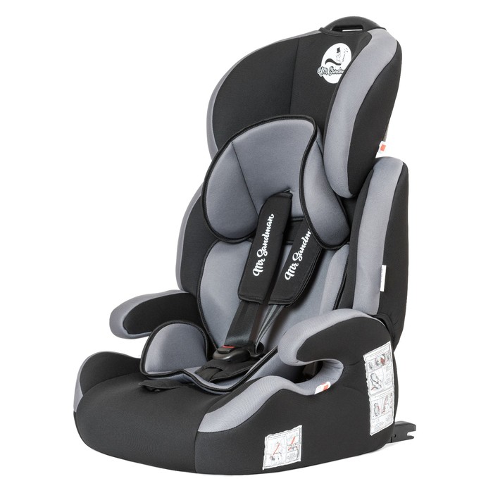 Автокресло Voyager Isofix, группа 1-2-3 (9-36) кг, цвет чёрный/серый