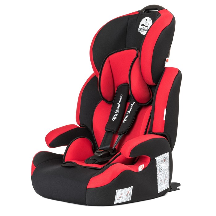 Автокресло Voyager Isofix, группа 1-2-3 (9-36) кг, цвет чёрный/красный