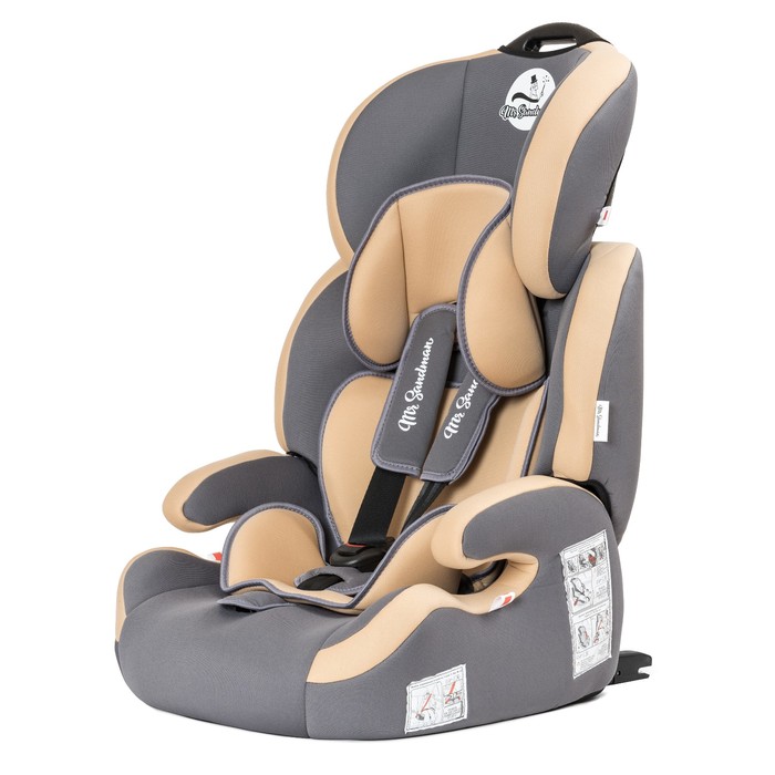 Автокресло Voyager Isofix, группа 1-2-3 (9-36) кг, цвет серый/бежевый