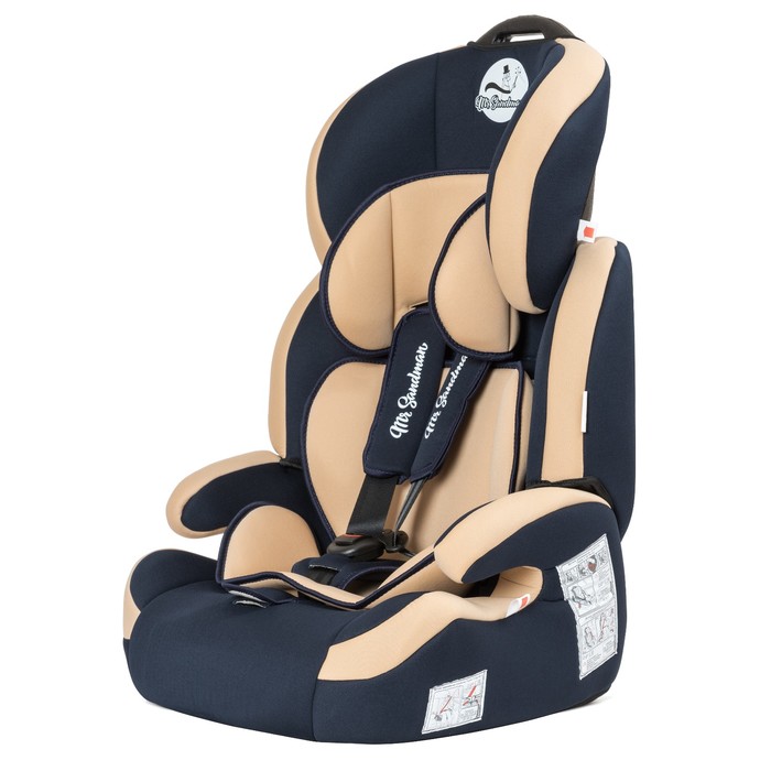 Автокресло Voyager Isofix, группа 1-2-3 (9-36) кг, цвет тёмно-синий/бежевый
